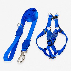 Kit Guia 2 Metros + Peitoral Americano Blue
