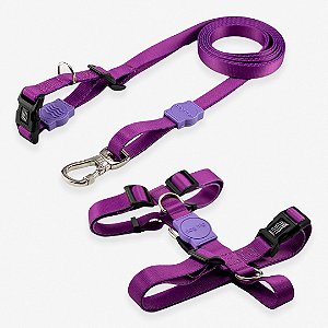 Kit Guia Mãos Livres + Peitoral H Smart Purple