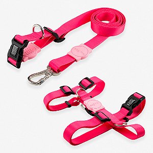 Kit Guia Mãos Livres + Peitoral H Smart Rose