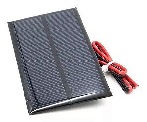 Mini Placa Solar 6v 1w Energia Solar Fotovoltaica Com Fio