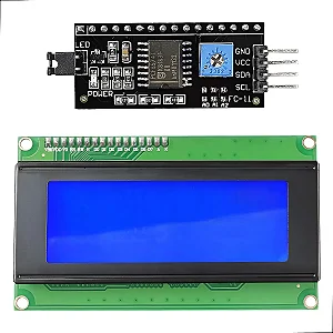 Display Lcd 20x4 2004 Fundo Azul Modulo I2c Soldado Arduino