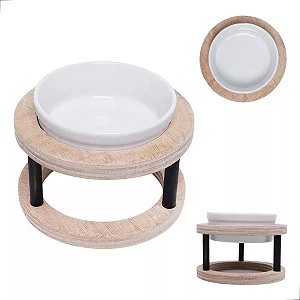 Comedouro Pet Bebedouro Cachorro Gato Elevado Único Tam P