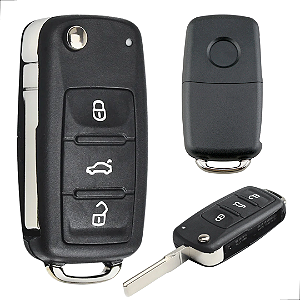 Carcaça Chave Canivete Vw G6 3 Botões Gol Saveiro Voyage Up