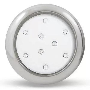 Luminária led RGB ILUCTRON  para piscina  corpo branco 9W 80MM