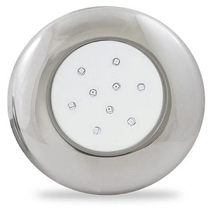 LUMINÁRIA LED RGB ILUCTRON PARA PISCINA - CORPO INOX  -18W 125MM