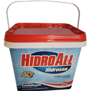 Cloro Granulado Dicloro Estabilizado Hidrosan Plus 2,5kg - Hidroall