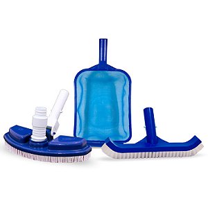Kit De Acessórios P/ Limpeza De Piscina Brustec Linha Mini Home