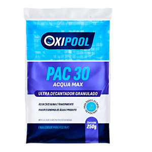 Clarificante PAC30 Acquamax Ultra Decantador Granulado 250g – Tratamento Rápido para Piscinas