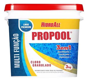 Cloro Multi Função Hidroall Propool Premium 3 em 1 - Balde 3kg