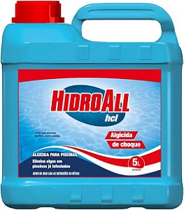 Algicida Choque HidroAll HCL 5 Litros – Elimina Algas da Piscina
