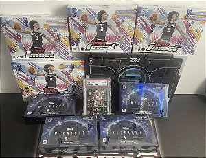 Break 487 - 2025 Topps 3 NBA + Finest NBA 3x Breakers Delight + 1x Hobby + 4x Midnight NBA - 26 Autos - Escolha o Seu Time Serial Aleatório