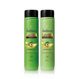 Combo Abacate e Oliva Instance Eudora: Shampoo 300ml + Condicionador 300ml