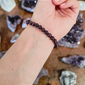 Pulseira de pedra Granada