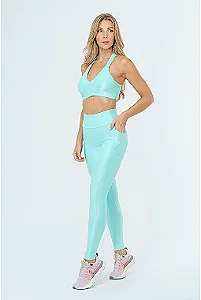 Legging Básica Lynx Azul Água Marinha
