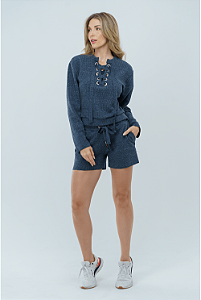 Short Inox Azul Marinho Mescla