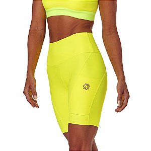 Bermuda de Compressão com Bolsos Clássica Total Emana Neon