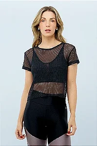 Blusa Cropped Spot Trevos Lilás