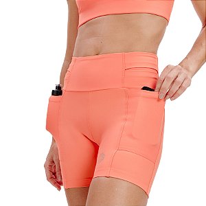 Short de Compressão Multibolsos Total Emana Coral