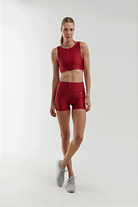 Short Cromo Vermelho Batom