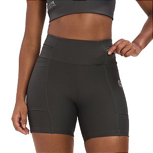 Short de Compressão com Multibolsos Grafite