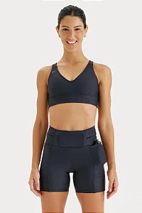 Short de Compressão com Multibolsos Simple Preto