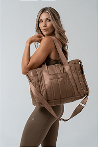 BOLSA NYLON GRANDE ALÇA LONGA OURO VELHO