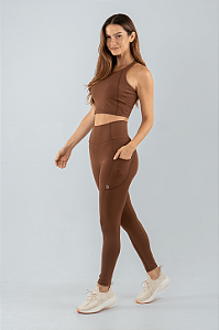 CALÇA LEGGING COLUMBIA MARROM CHARUTO