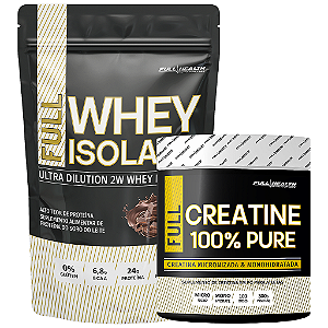 KIT WHEY ISOLADO 1,8KG + CREATINA FULL HEALTH 300G