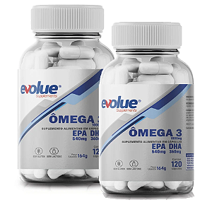 KIT 2X OMEGA 3 120 CÁPSULAS - EVOLUE