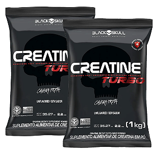 KIT 2X CREATINA TURBO 1KG REFIL - BLACK SKULL