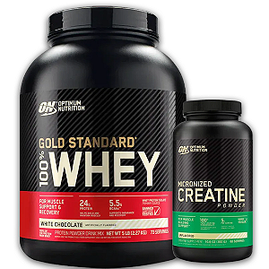 KIT WHEY GOLD STANDARD 2,3KG + CREATINA ON 300G - OPTIMUM NUTRITION