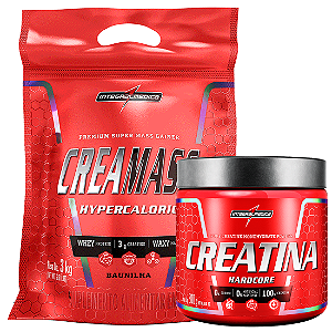 KIT CREAMASS 3KG + CREATINA 300G HARDCORE - INTEGRALMEDICA