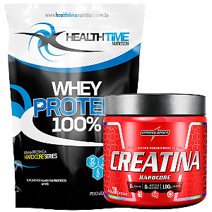 KIT WHEY PROTEIN 2.1KG HEALTHTIME + CREATINA 300G INTEGRALMEDICA