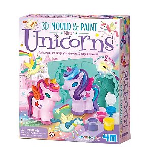 Molde e Pinte: Glitter Unicórnio