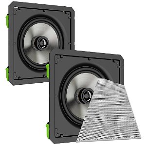 Caixa Acústica de Embutir Gesso Plana LOUD SQ6-60BLPAS (1 par)