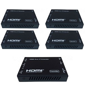 Kit Transmissor Receptor HDMI Via IP ESPO 1x4