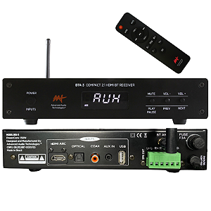 Amplificador Estéreo 2.1 HDMI ARC Bluetooth AAT BTA-3