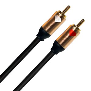 Cabo de Áudio Estéreo 2x RCA de 3 metros Linha Gold Series