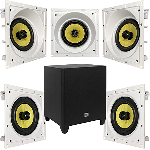 Kit HT 5.1 Jbl Caixa Embutir 3x Ci6SA +2x Ci6S +1x Subwoofer Ci8P