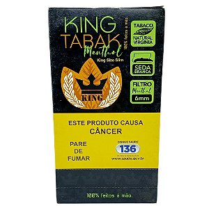 Tabaco Pré-Enrolado King Tabak Extra Suave Menthol - Display 10 un
