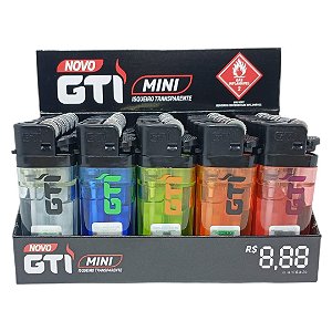 Isqueiro GTI Transparente Pequeno - Display 25 un