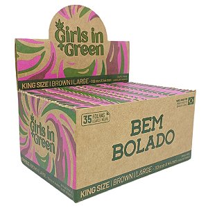 Seda Bem Bolado x Girls In Green Brown Large King Size - Display 30 un