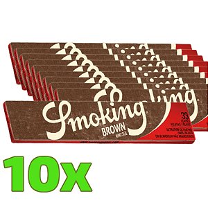 Kit Seda Smoking Brown King Size - 10 Unidades