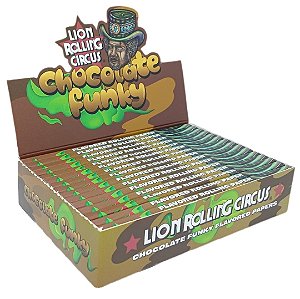 Seda Lion Rolling Circus Brasil Edition Sabor Chocolate King Size - Display 15 un