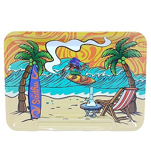 Bandeja Metal C/ Area P/ Cigarro Sadhu 'Na Onda' - Unidade