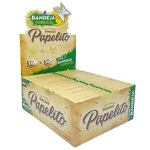 Seda Papelito Brown + Piteira C/ Bandeja King Size - Display 20 un