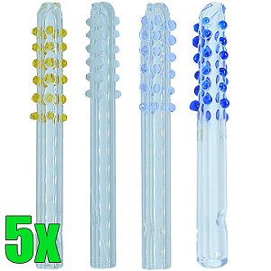 Kit Piteira de Vidro Anti Stress 7mm - 5 Un