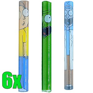 Kit Piteira de Vidro Ricky e Morty - 6 Un