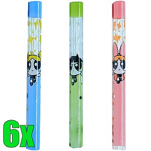 Kit Piteira de Vidro Meninas Super Poderosas - 6 Un
