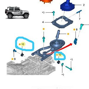 BUCHAS SUPORTE ALAVANCA TROLLER 2015 A 2017 KIT 2 PÇS